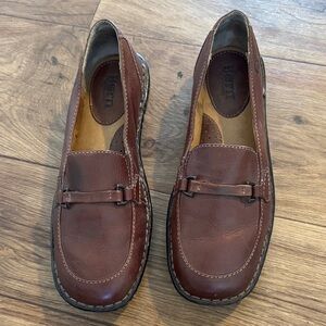 Born Men's Rich Brown Leather Slip-Ons